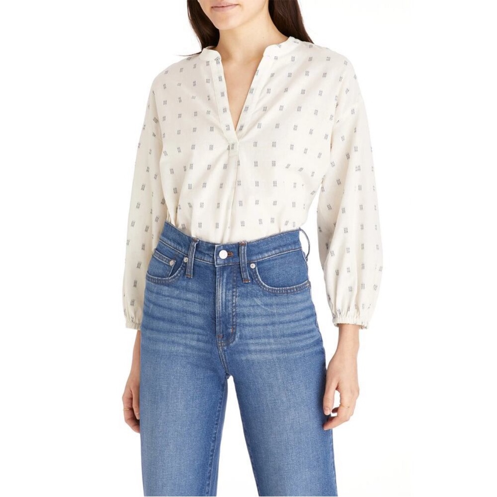 NWT Madewell Women's Ainslee Print Cotton Top - Plus 2X